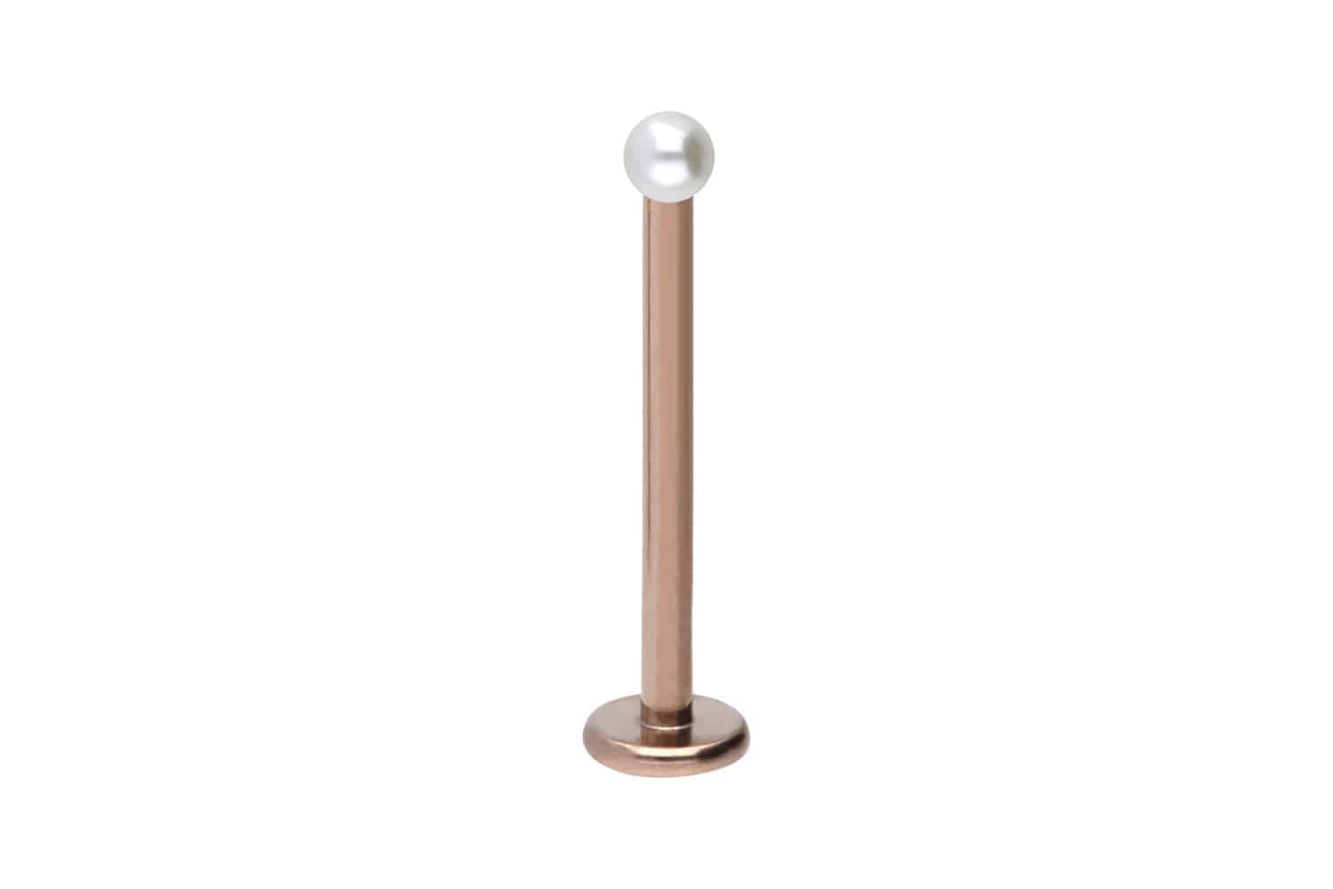 Titan Labret Piercing SYNTHETISCHE PERLE